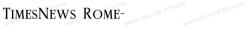TimesNews Rome字体转换